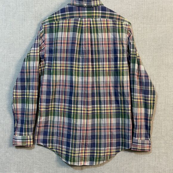 Ralph Lauren Plaid Pink Green Blue Yellow Button Down Shirt CUSTOM FIT Men's L - Picture 9 of 9